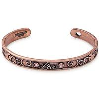 ALEX AND ANI Love- Rose Gold-Finish Pink Crystal Cuff A17CF01ROG