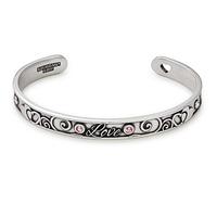 ALEX AND ANI Love- Silver Finish Pink Crystal Cuff A17CF01RS
