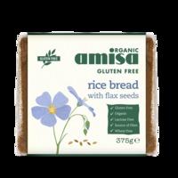 amisa gf rice flax bread org 375g