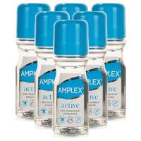 Amplex Antiperspirant Roll On Active 50ml - 6 Pack