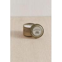 Amber & Smoke Travel Candle Tin, GOLD