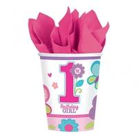 Amscan Sweet 1st Birthday Girl - 9oz Cups