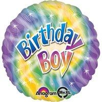 Amscan Happy Birthday Boy Circle Foil Balloon Hs40
