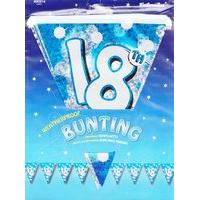 Amscan International Blue Sparkle Party 4 M Bunting Flag Banner 18th