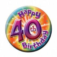 Amscan International Large Badge 40th Birthday