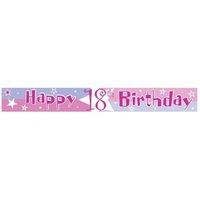 Amscan International Pink Shimmer 12 Ft Banner Happy 18th Birthday
