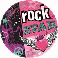 Amscan Rocker Girl Birthday Paper Plates