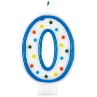 Amscan Polka Dots Number Candle - 0