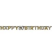 Amscan International 9901718 2.13 M x 17cm Gold Celebration 80th Happy