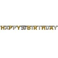 amscan 120206 24 m x 16cm gold celebration 50th happy birthday prismat ...