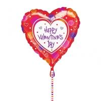 Amscan International Graphic Heart Valentines Day Foil Balloon