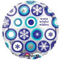 amscan 18 inch winter wishes snowflake balloon