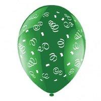 Amscan 27.5cm 25 Swirls And Streamers All Over Crystal Printed Latex Balloon, 