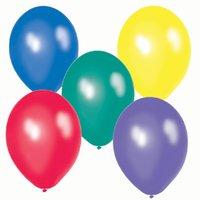 Amscan 27.5cm 50-piece Metallic Latex Balloon, Dark Assorted Colour