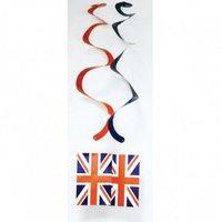 amscan 2 piece pride passion party gb hanging flag swirls accessory