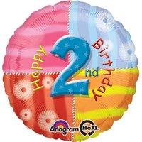 Amscan Happy 2nd Birthday Circle Foil Balloon Hs40