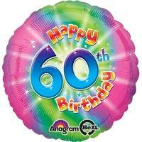 Amscan Happy 60th Birthday Circle Foil Balloon Hs40