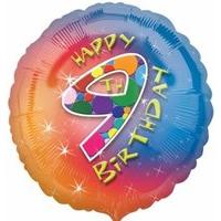 Amscan Happy 9th Birthday Circle Foil Balloon Hs40