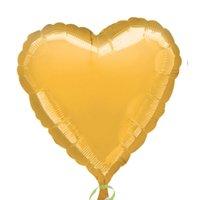 Amscan Heart Foil Balloon, Metallic Gold