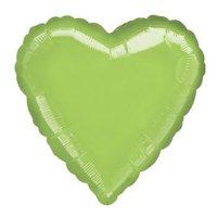 amscan heart foil balloon metallic lime green