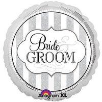 amscan international bride and groom 18 inch foil balloon