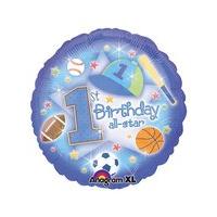 Amscan International First Birthday All Star 18-inch Foil Balloon
