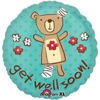 amscan international get well huggable bear balloons