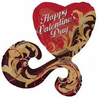 Amscan International Gold Damask Valentines Day Foil Balloon