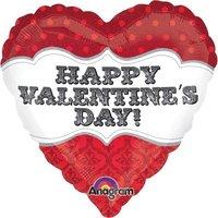 amscan international happy valentines day dots and tapestry foil ballo ...