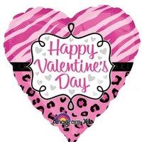 Amscan International Happy Valentines Day Safari Foil Balloon