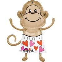 amscan international love monkey foil balloon