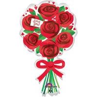 Amscan International Love You Red Roses Balloon
