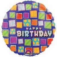 Amscan International Square Patterns Bday Sparkles