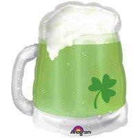 amscan international st patricks day beer mug foil balloon green