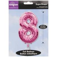 Amscan International Super Shape Number 8 Balloon (pink)