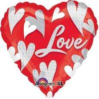 Amscan International Swirl Hearts Love XL Foil Balloon