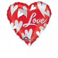 Amscan International Swiss Hearts Love Foil Balloon