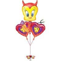 Amscan International Tweety Devil Valentines Day Foil Balloon Bunch