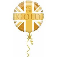 Amscan Ppp 18-inch Great Britan Gold Union Flag Balloon