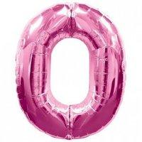 Amscan Super Shape Number 0 Balloon, Pink