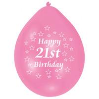 Amscan Minipax Balloon Pack - 21st Birthday Pink/white