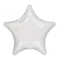 amscan star foil balloon metallic white