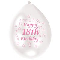 amscan minipax balloon pack 18th birthday pinkwhite