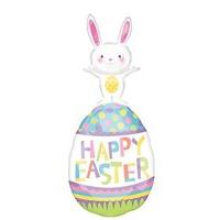Amscan International 2806901 Easter Bunny On Egg Super Shape Foil Balloon