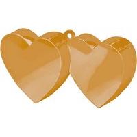 amscan double heart balloon weight gold