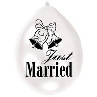 amscan minipax balloon pack just married pearl white