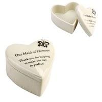 amore porcelain heart trinket box our maid of honour