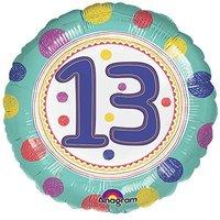 amscan spoton age 1313th birthday 18 foil balloon