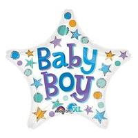 amscan international 3364101 baby boy star standard foil balloon