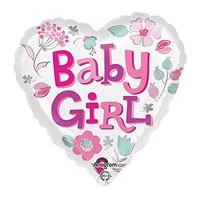 amscan international 3363901 baby girl heart standard foil balloon